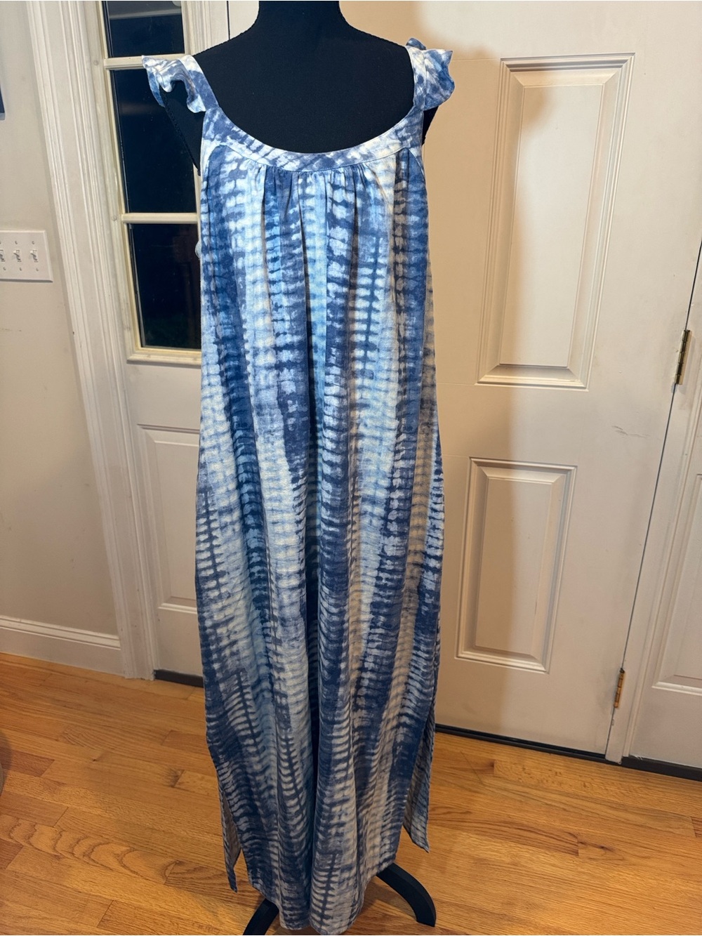 Vince Camuto Tie Dye Summer Linen Blend Maxi Dress Size Medium